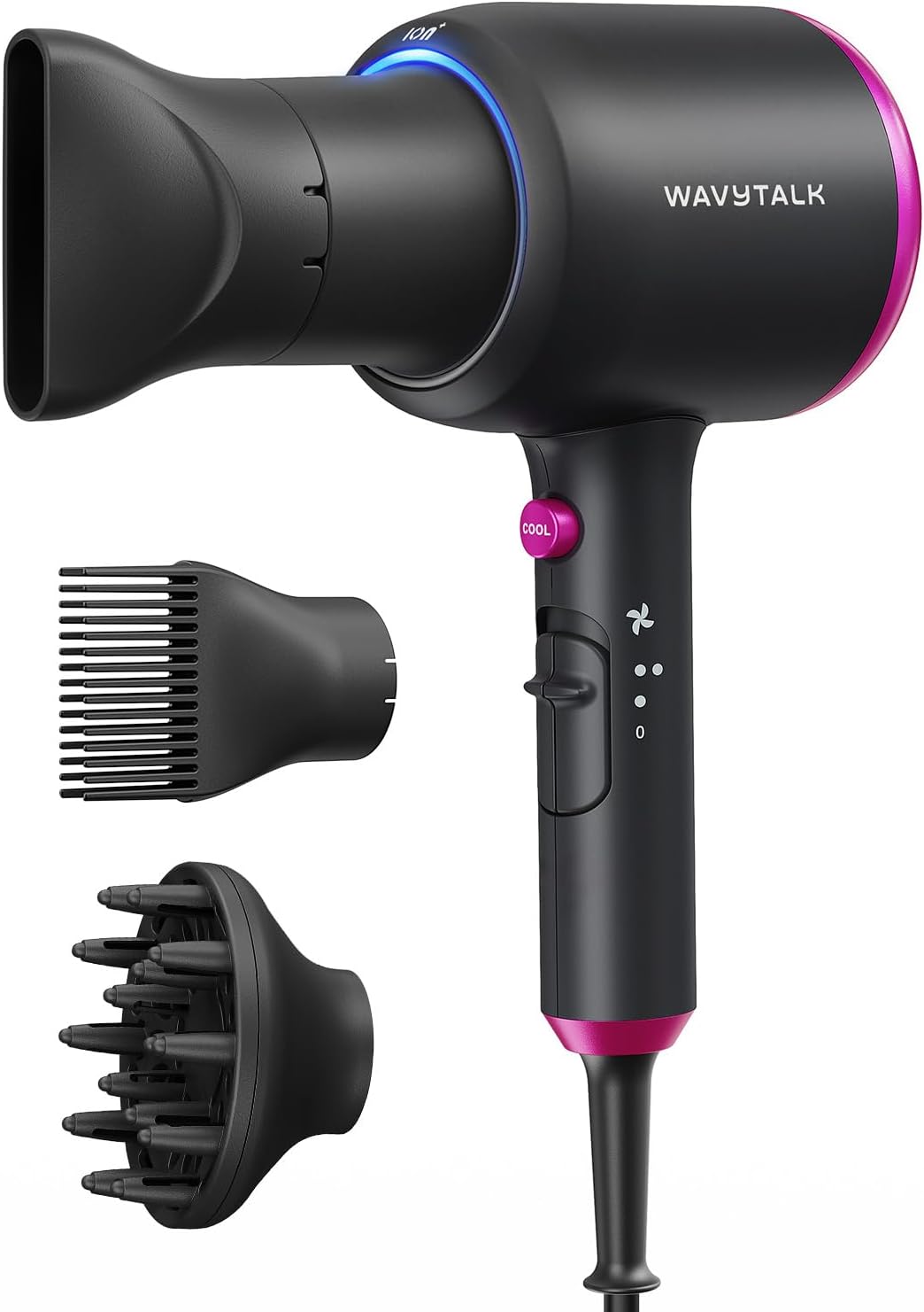 Hair Dryer with Diffuser, Blown Away Ionic Hair Dryer for Curly Hair with Comb, 1875W Fast Drying Blow Dryer with