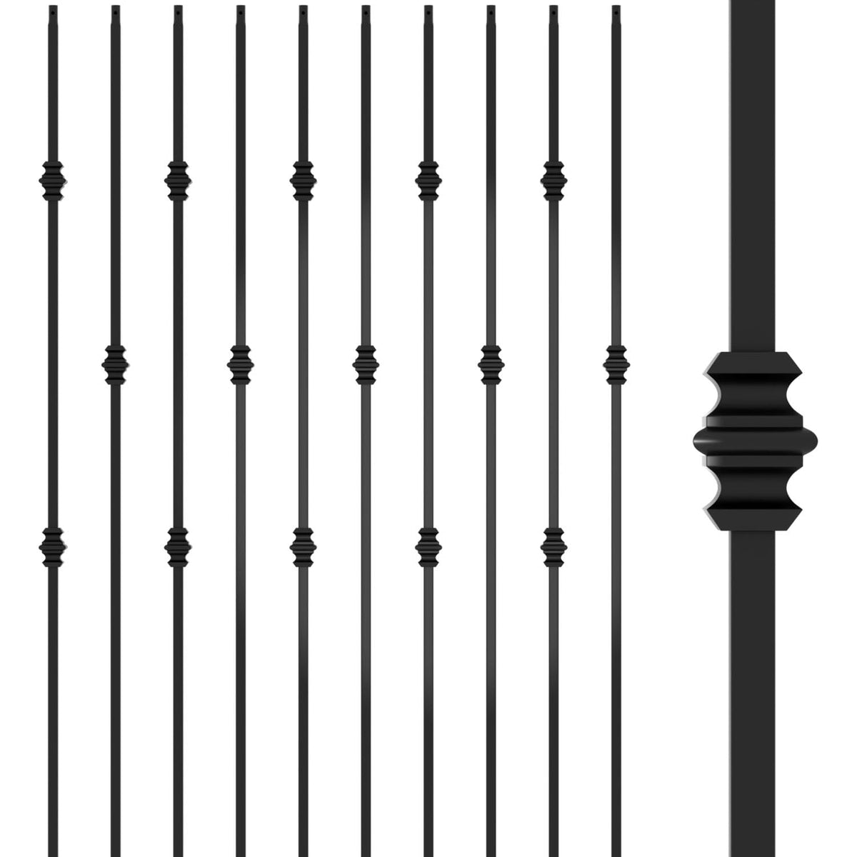 1/2 inch Wrought Iron Balusters Square Balusters for Staircase Interior