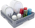 Peg Plate Rack for Commercial Dishwasher | Full Size Tray Rack | Polypropylene (Gray)