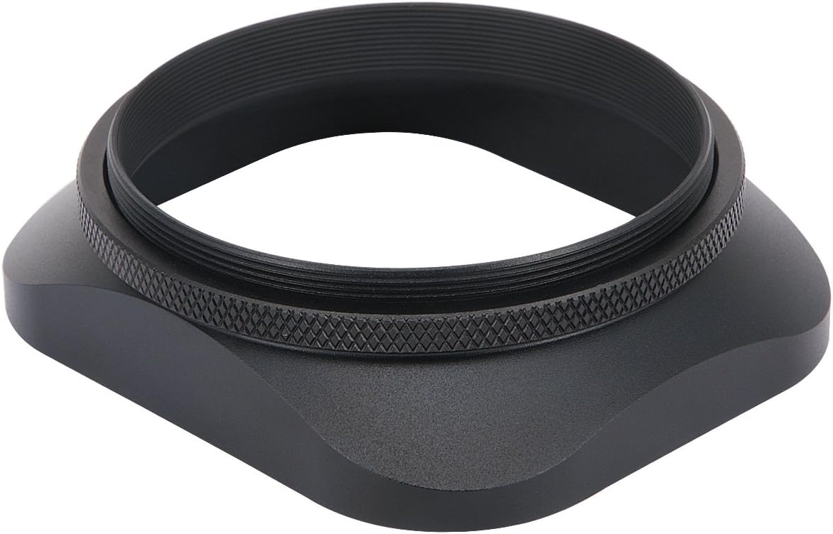 LH-B58T 58mm Square Metal Screw-in Lens Hood with Cap for 58mm Canon Nikon Sony Leica Carl Zeiss Voigtlander Nikkor