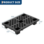 4 Pack Plastic Pallets Heavy-Duty HDPE Nestable Vent Raised Floor