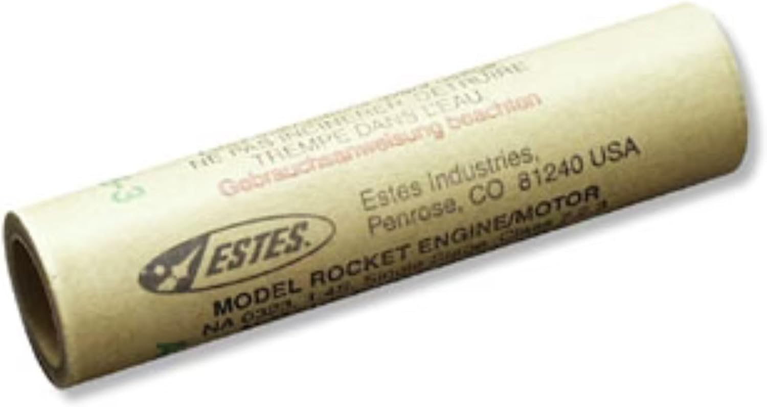 Estes C6-5 Model Rocket Engines, Standard Single-Stage Rocket Motors for Mid-Power Flights, 5-Second Delay, 3-Pack
