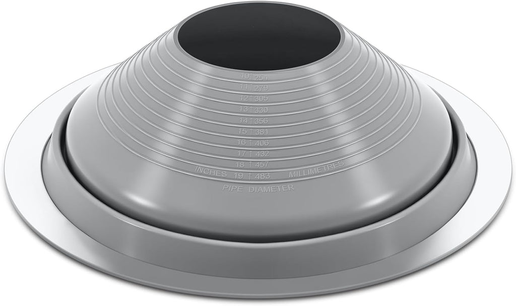 1 Pcs #9 Pipe Od 10"-19" Flexible Roof Jack Pipe Boot Flashing Vent High Temp Silicone Chimney for Roof Vents