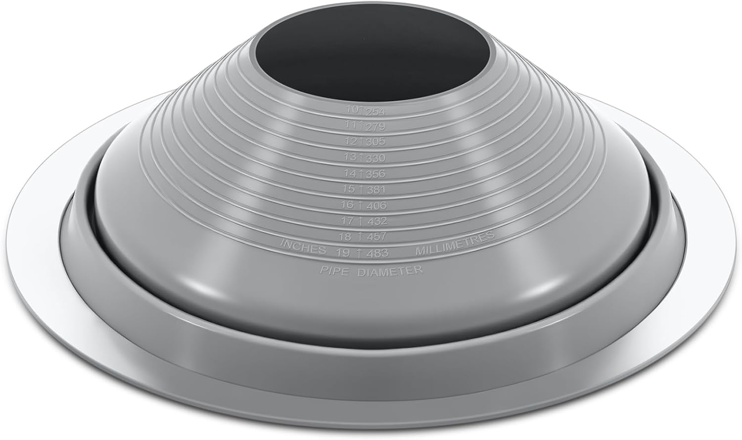 1 Pcs #9 Pipe Od 10"-19" Flexible Roof Jack Pipe Boot Flashing Vent High Temp Silicone Chimney for Roof Vents