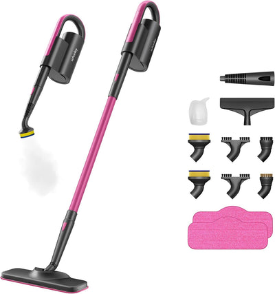 Steam Mop Cleaner, Detachable Handheld Steamer for Home Cleaning | Quick 15s Heat-Up | 248°F High-Temp Steam | 3