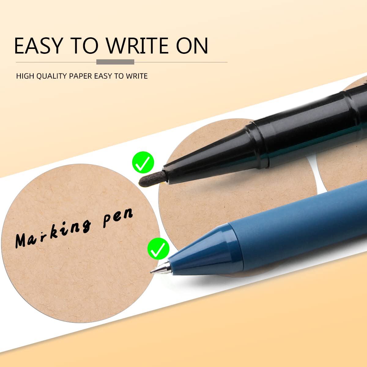 3 Inch Round Permanent Color-Code Dot Sticker, Kraft Color Coding Label