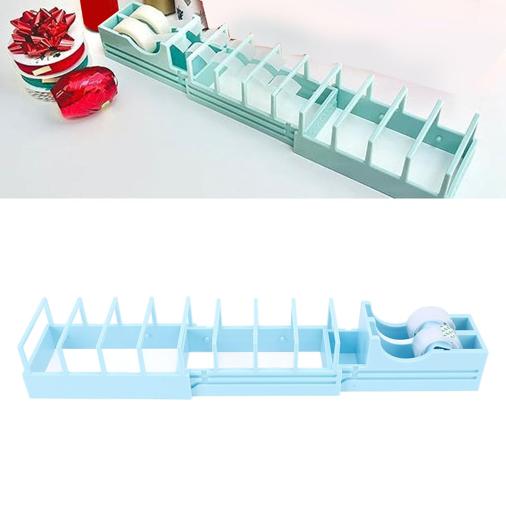 Blue Tape Dispenser, Non-Slip Weighted Desk Base