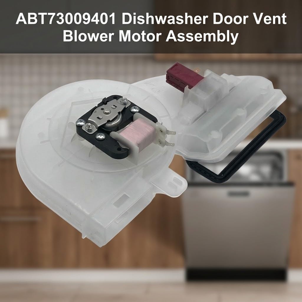 ABT73009401 Dishwasher Door Vent Blower Motor Assembly Compatible with Lg