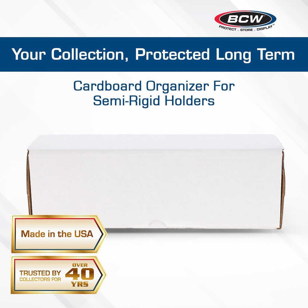 14-Inch Semi-Rigid #1 Storage Box - 3ct | Holds 350 Semi-Rigid Card Holders | Vertical Card Organizer | Ideal for