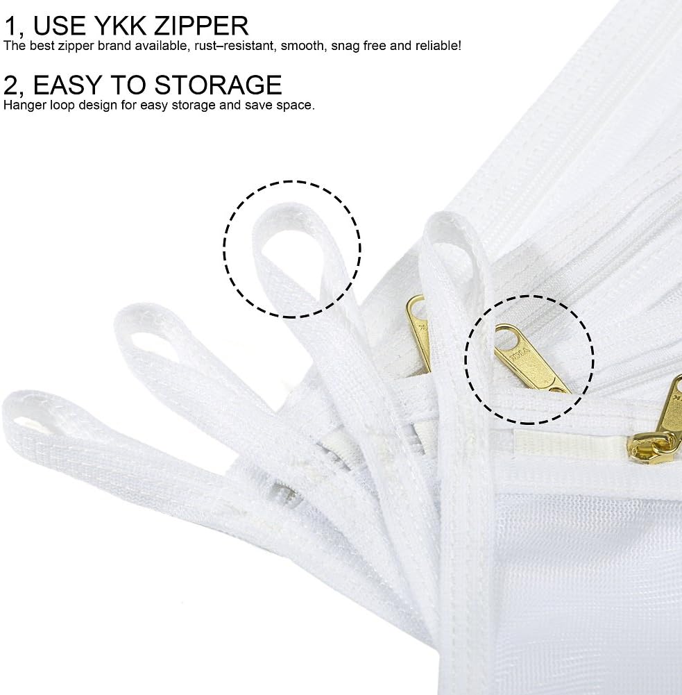 Delicates Laundry Bags, Bra Fine Mesh Wash Bag for Underwear, Lingerie, Bra, Pantyhose, Socks, Use YKK Zipper, Have