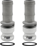 2PCS Aluminum Global Cam and Groove Hose Fitting with E-150 1-1/2" Type E 2 PCS Camlock Gasket Male Camlock with a Hose Shank (1.5 inch, Type E)