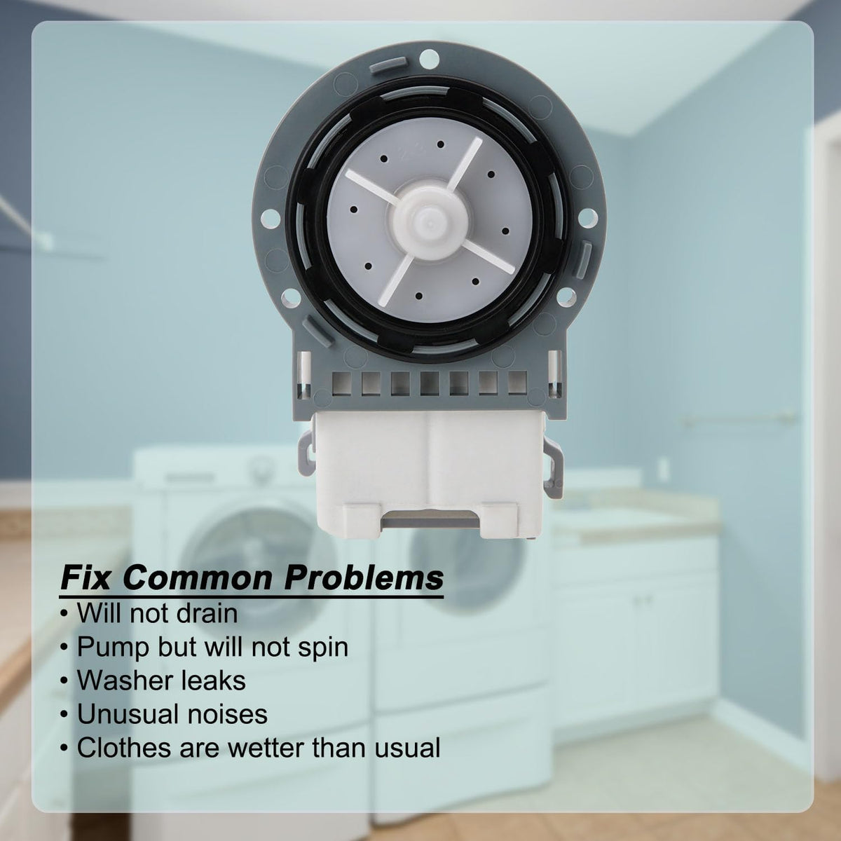 SupHomie WF45K6500AV/A2 WF45K6200AZ/A2 Washer Drain Pump Motor for Samsung