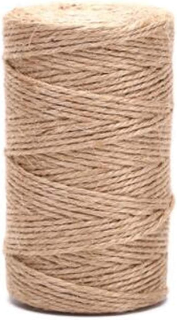 Qinlu-Natural Jute Twine Jute Baler Twine Burlap String, Hemp Rope Party Wedding Gift Wrapping Cords Thread DIY