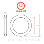 Sterling Seal & Supply 120 EPDM O-Ring, 70A Durometer, Black, 1" ID, 1-3/16" OD, 3/32" Width (Pack of 10)