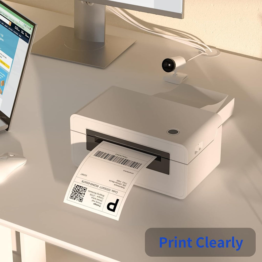 4" x 6" Fanfold Direct Thermal Labels, 1000 Per Stack, White Perforated Shipping Labels Compatible with Zebra, Elton