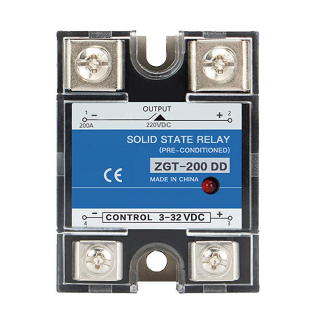ZGT-150DD Single-Phase Solid-State Relay High Current DC Control DC SSR Switch Module, Control Voltage 3-32VDC, Output Voltage 600V, Maximum Load Current 150A