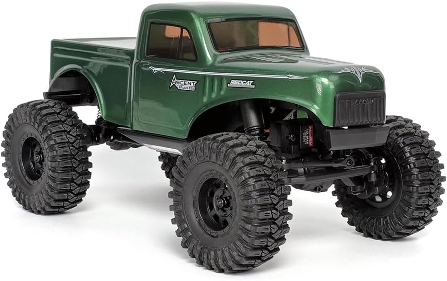 Ascent 18 Brushless RC Rock Crawler – 4WD 1/18 RC Crawler with Portal Axles, High Steer Geometry, Waterproof ESC