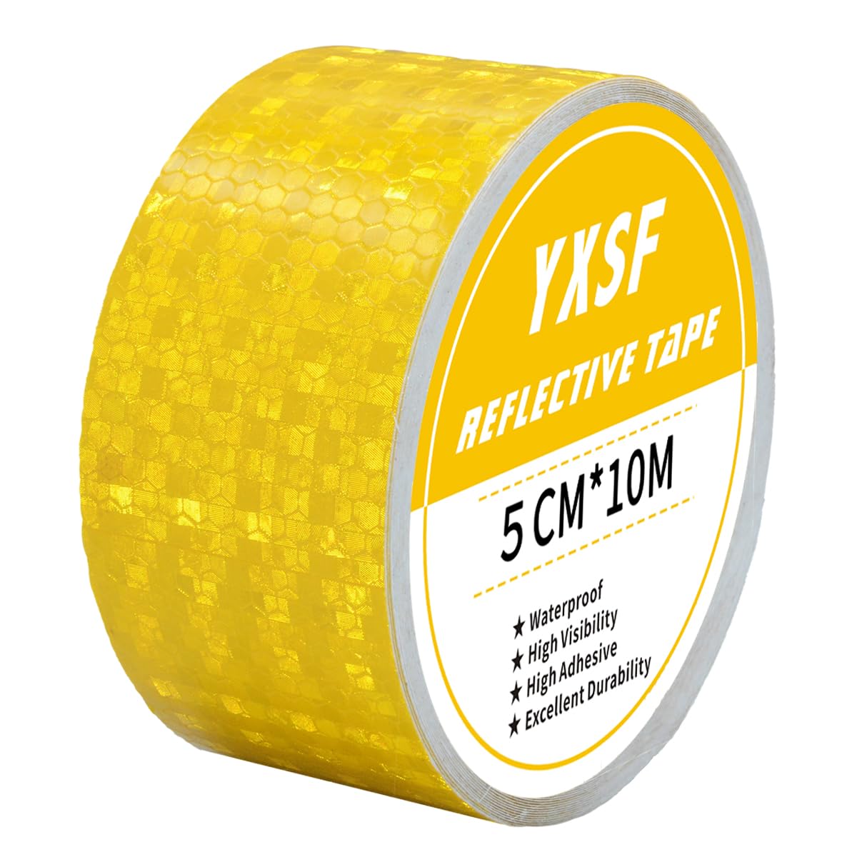 Reflective Safety Tape,2 Inch×30 Feet Yellow Reflective Tape,high Viscosity Waterproof Reflective Tape for Trucks
