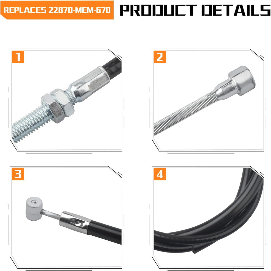 22870-MEM-670 Motorcycle Clutch Cable for Honda Shadow VTX1300