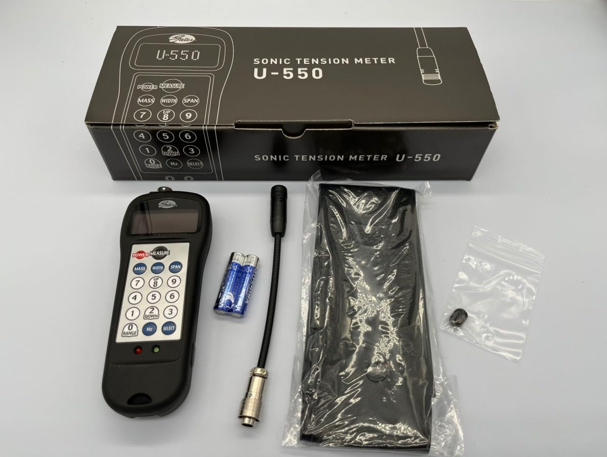 New Version Gates Unitta U-550 Sonic Belt Tension Meter for Multi-Ribbed V- and Synchronous Belts Measurement Time 0.2S Measuring Accuracy +/-1% Frequency Range 10-5000Hz Updated of U-508 U-508C