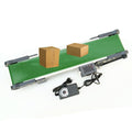ERICAT Automatic Conveyor Belt, 10 * 50CM Small Conveyor Cargo Lane, Forward/Reverse/Pause Functions, 1.8-7.6cm/s Adjustable Speed and Improves Work Efficiency, for Packaging Factory, Production Line