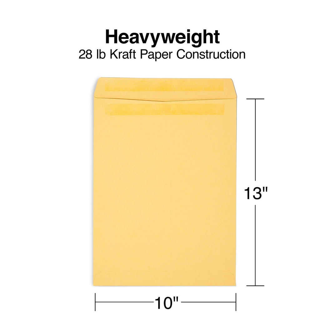 10x13 Brown Kraft Self-Seal Catalog Envelopes, 100/Pack
