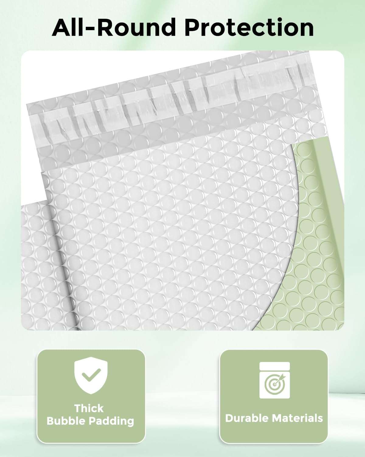Bubble Mailers 6x10 Inch 100 Pack Mint Green Padded Envelopes