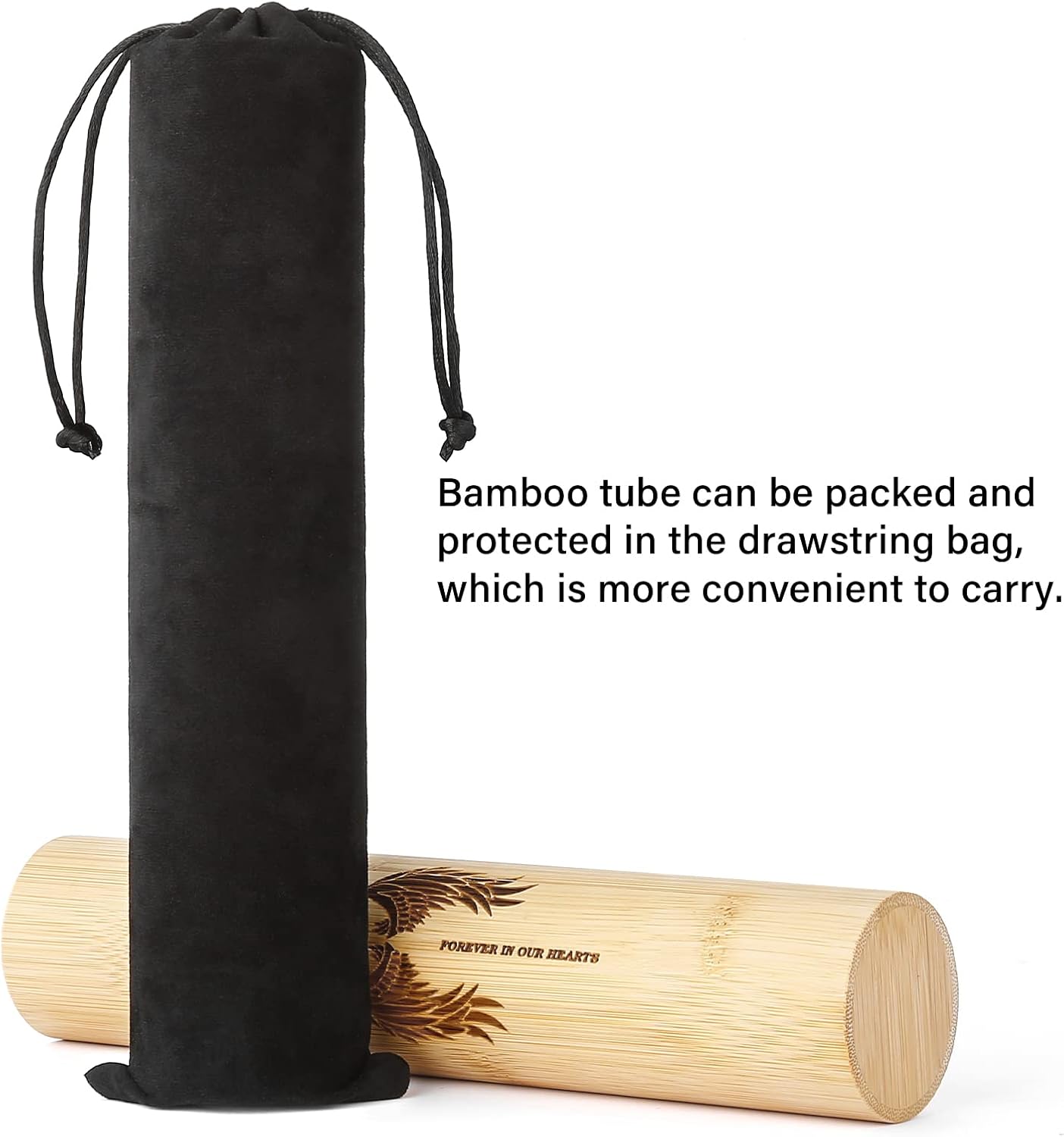 Bamboo Scattering Urn for Human Ashes,Eco Friendly Biodegradable Urn for Human Ashes,9''x2'' Small Scattering Tube