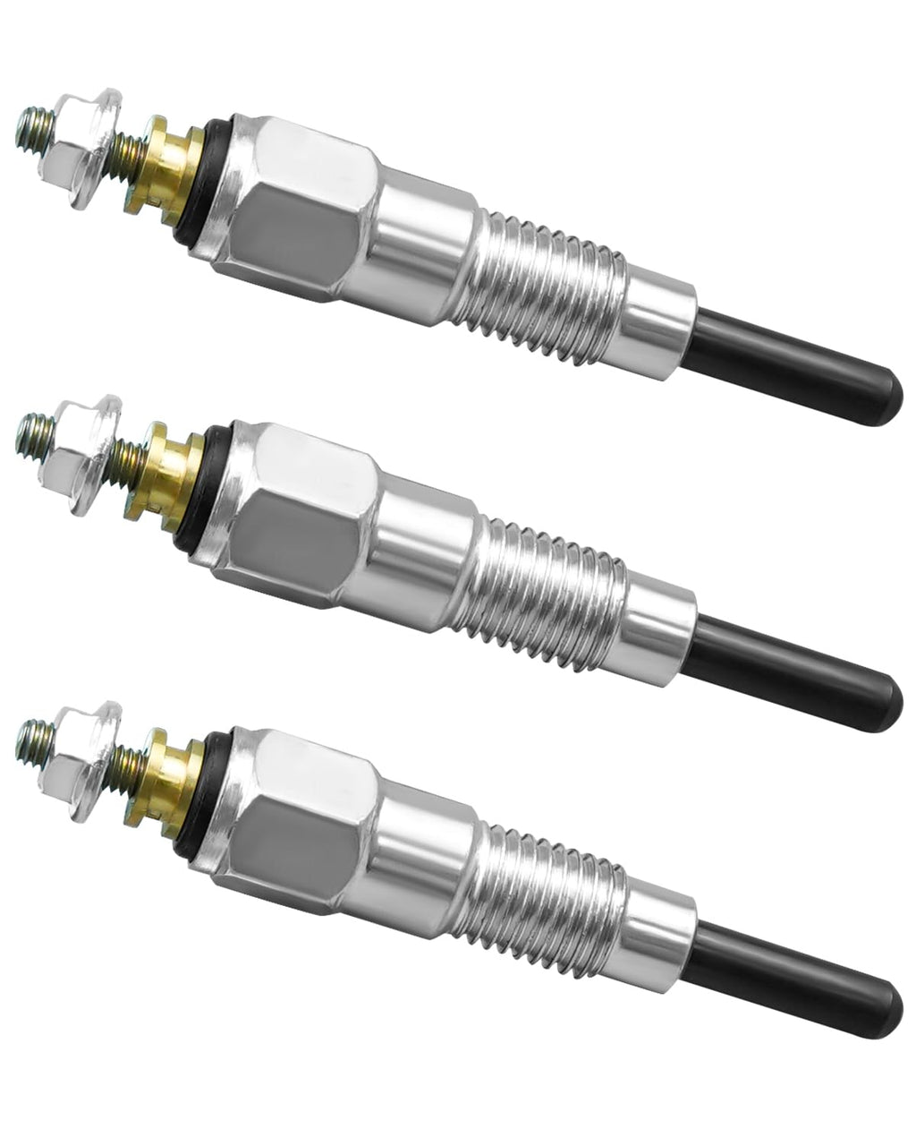 3PCS Glow Plugs M811937 MIU802457 Fit for John Deere X495 Yanmar Engine