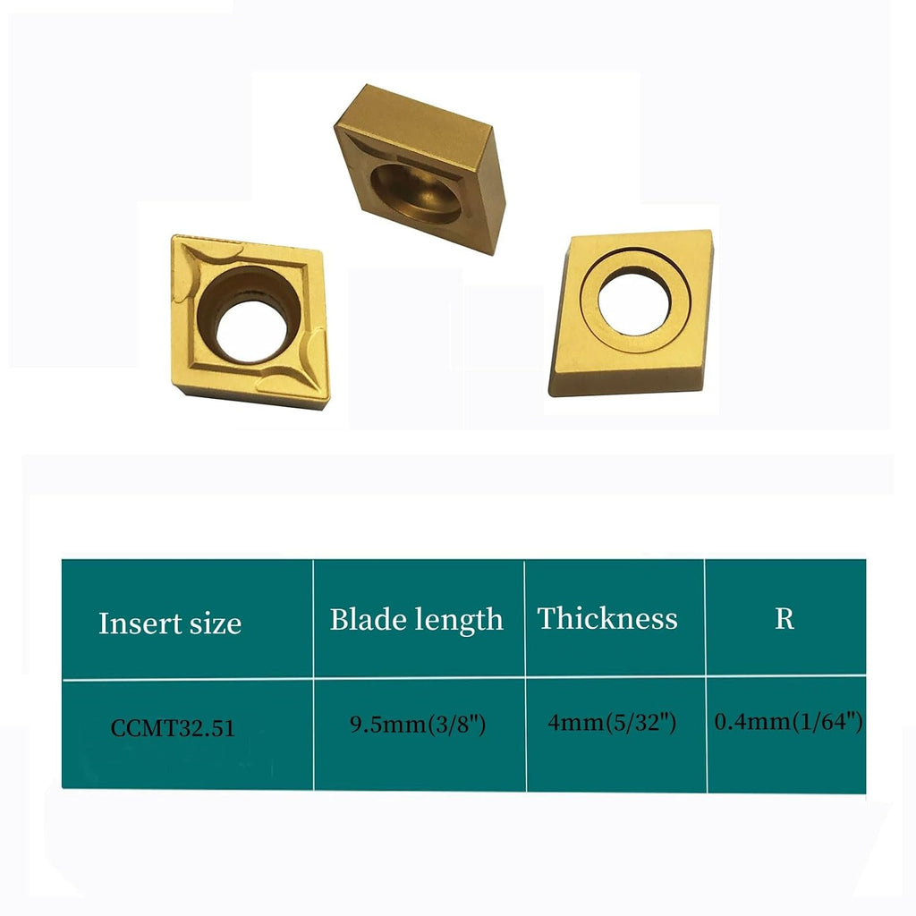 12pcs 1/2in Shank Indexable Boring Bars Turning Tool Holder S12M-SCLCR09 SNL0013M16 with Indexable Carbide Turning Insert CCMT32.51 and Threading Inserts 16ER AG60