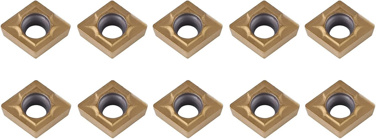 Carbide Line Boring Tips,Carbide Lathe Tool Tips,Ccmt21.51 Exquisite for Insert Pack Insert 10Pcs CNC Carbide Tips Inserts Blade Cutter Lathe Turning Tool with Box