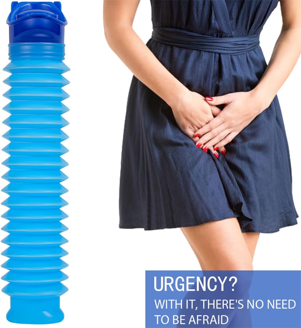 Emergency Toilet Portable Potty Pee Bottles for Male Female Kids Shrinkable Urinal Urine Bottle Outdoor Camping