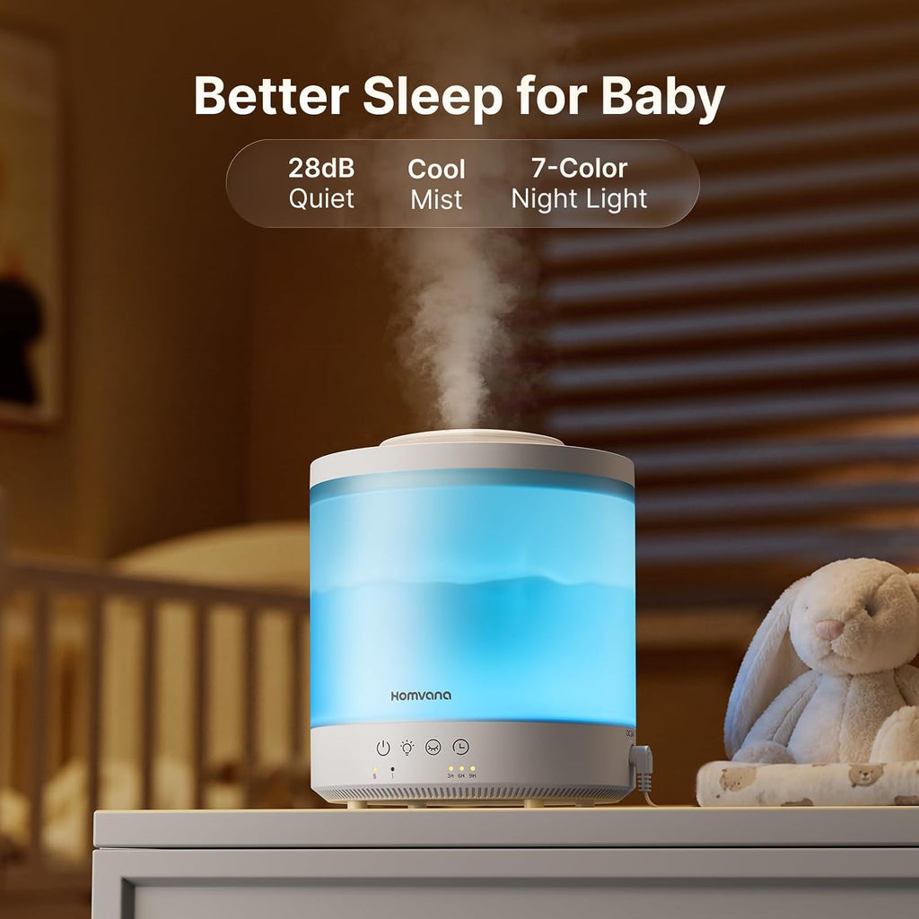 Humidifiers for Bedroom, Large Room, 1.5L Top-Fill, 2 Packs | 3 in 1 Ultrasonic Humidifier Oil Diffuser for