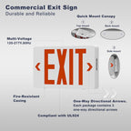 LED Exit Sign with Emergency Light,Double-Sided&Battery Backup 2Pack