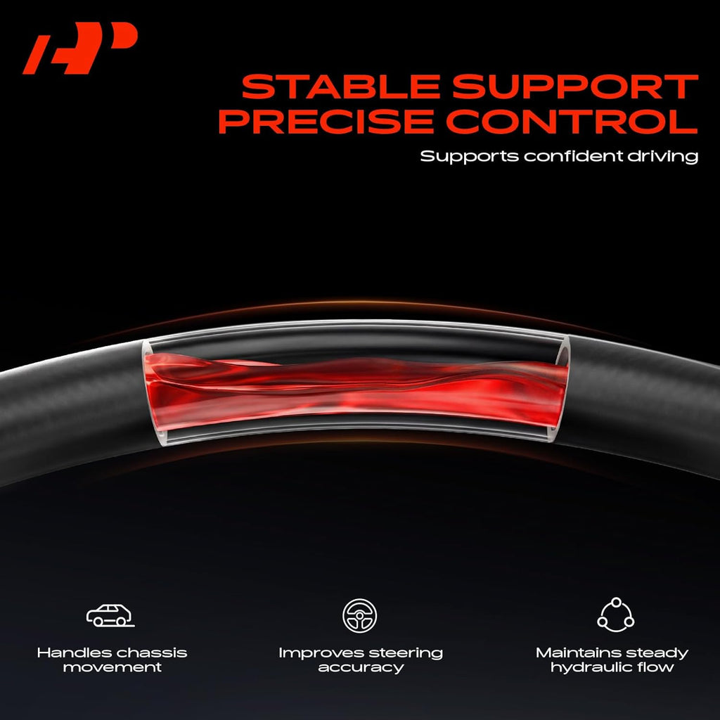 A-Premium Power Steering Pressure Hose Assembly, Pump to Gear/Rack Pinion