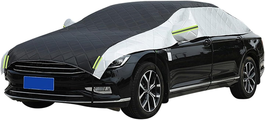 Hail Car Cover Compatible with Lexus IS350 F Sport 2022-2024, Half Car Cover Black and Silver Matching, Waterproof