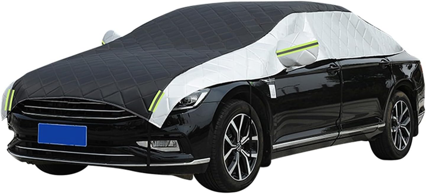 Hail Car Cover Compatible with Lexus IS350 F Sport 2022-2024, Half Car Cover Black and Silver Matching, Waterproof