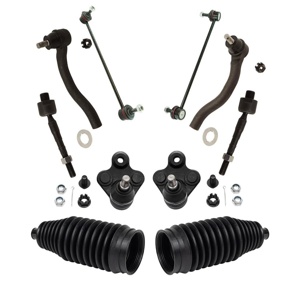 TRQ Front Steering & Suspension Kit Ball Joint Steering Rack & Pinion