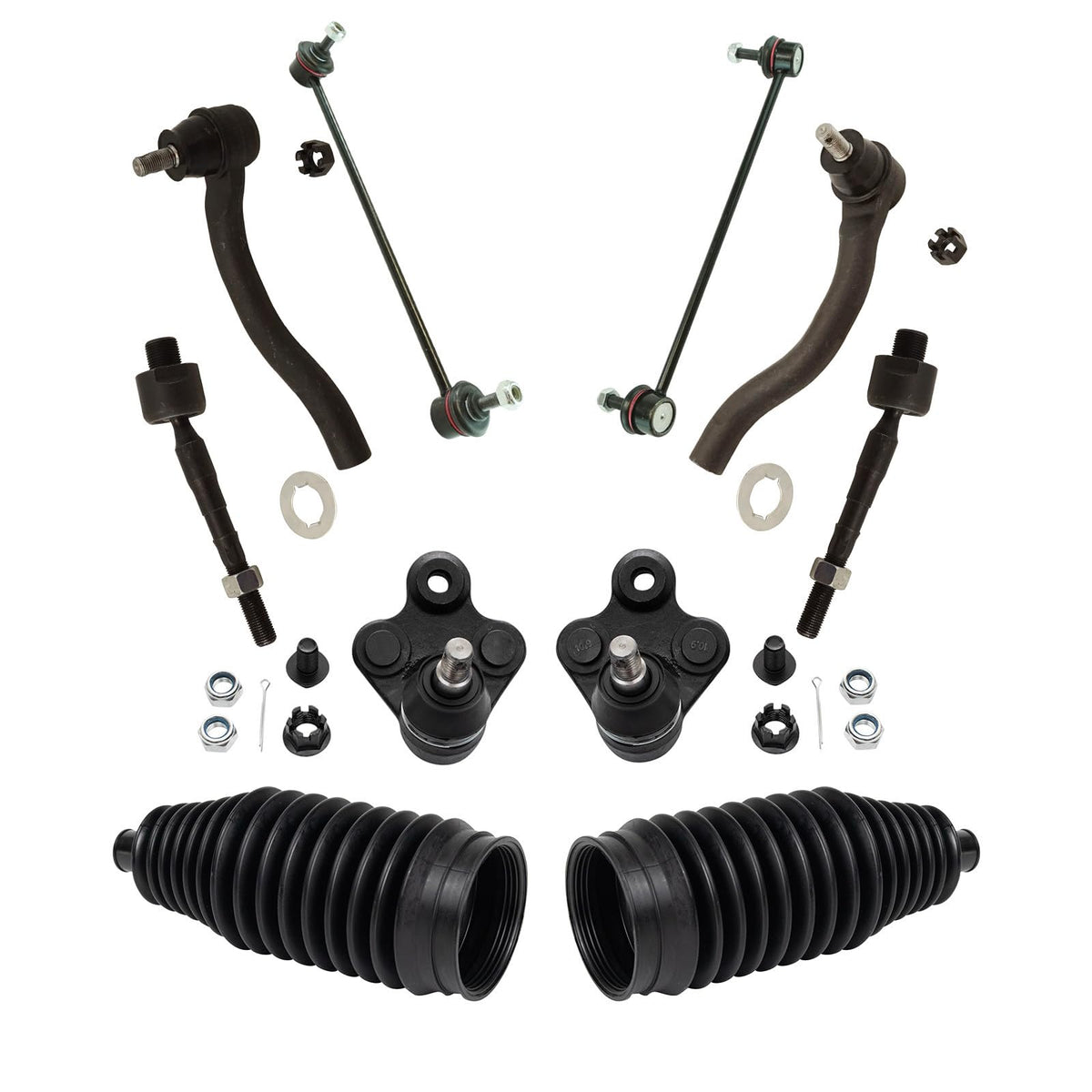 TRQ Front Steering & Suspension Kit Ball Joint Steering Rack & Pinion