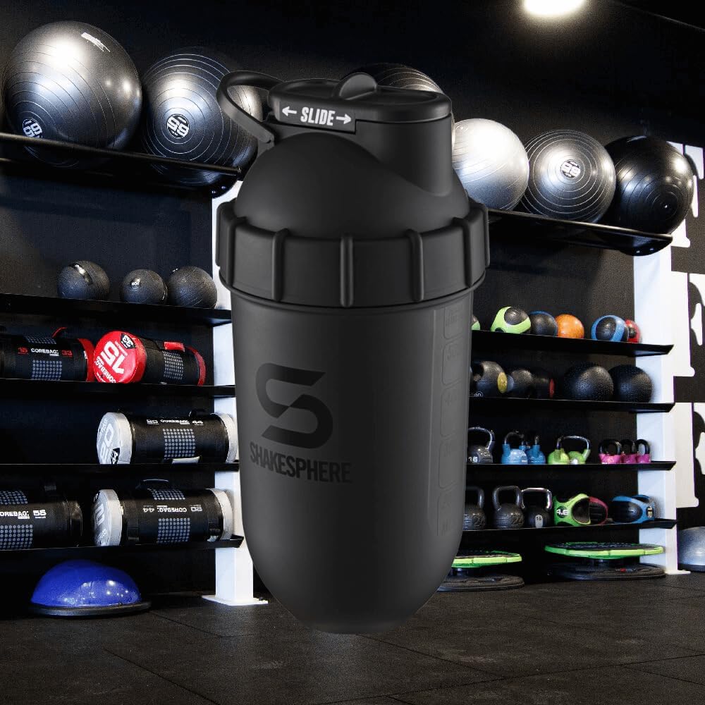 Shaker Bottle - 24oz Leak Proof Protein Shaker Bottle for Pre Workout, Smoothie, and Powder Drink Mixes, No-Blade