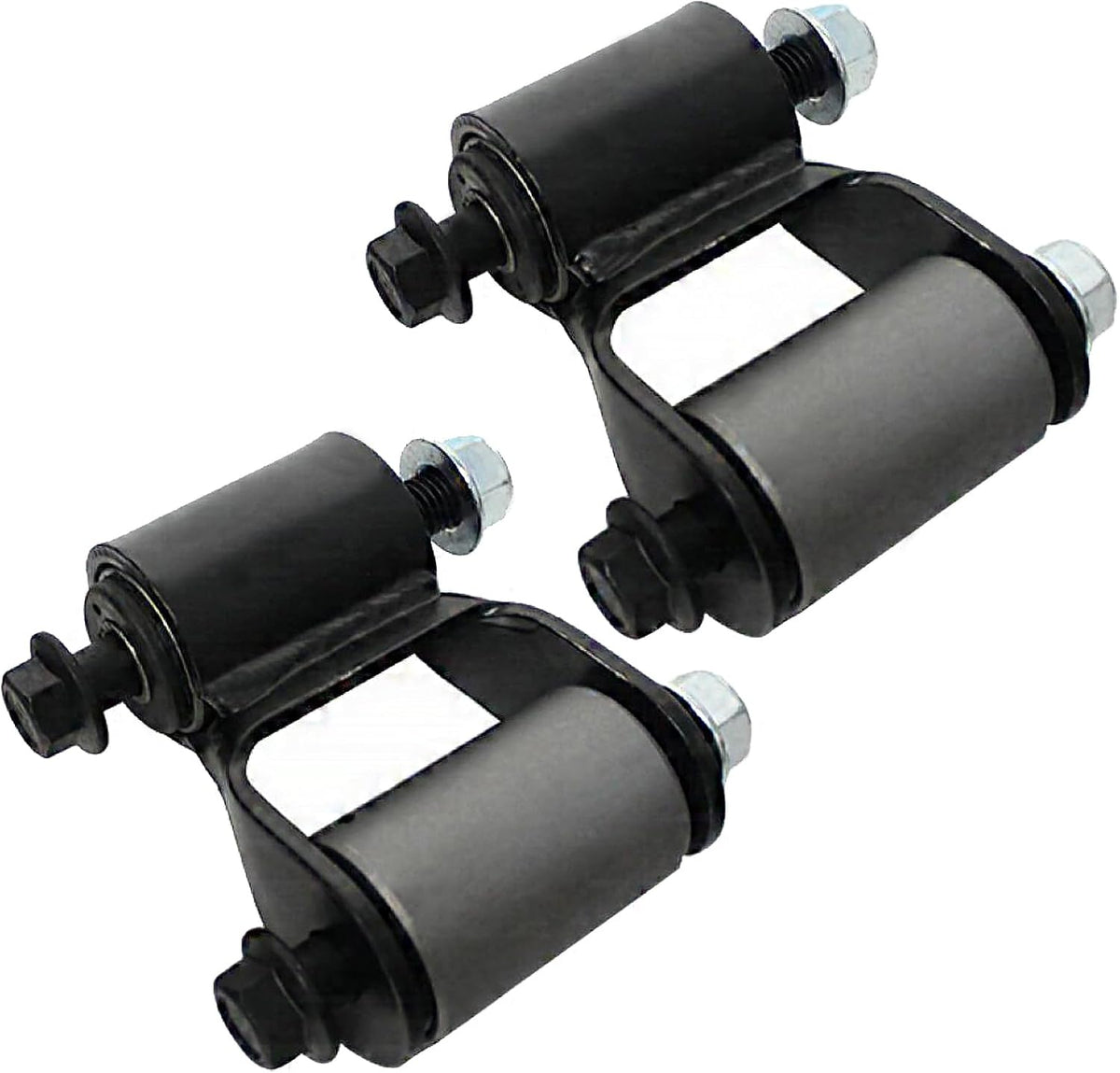 BST BSSP Pair Set Rear Leaf Spring Shackle Kit Rearward LR RR Compatible with 1984–1990 Jeep Wagoneer, for 1984–2001 Jeep Cherokee, Replace # 722-024 722024