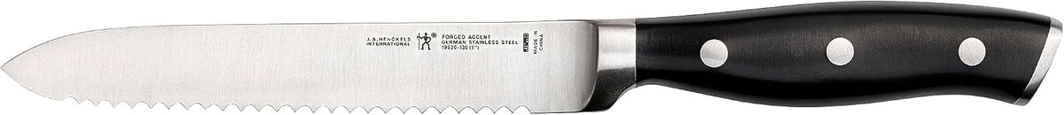 Forged Accent Razor-Sharp 5-inch Serrated Utility Knife, Tomato Knife, German Engineered Informed by 100+ Years of