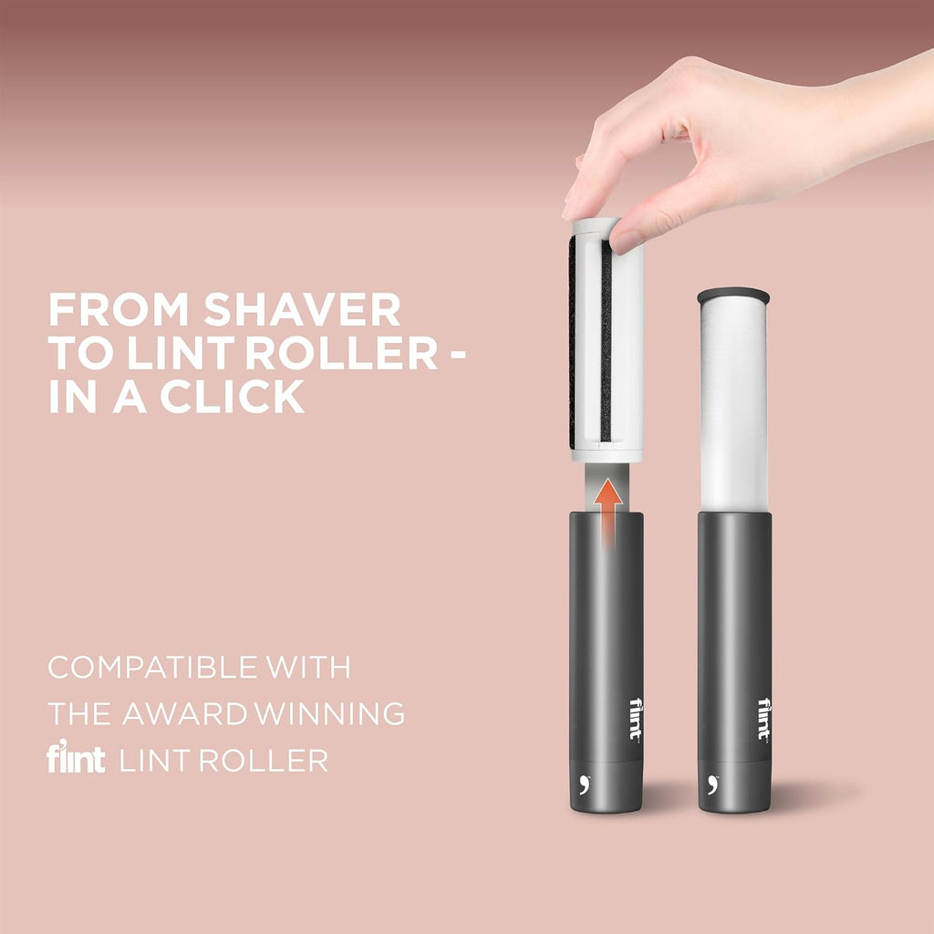 All-in-One Fabric Shaver, Compact, Retractable & Travel-Friendly Fuzz Remover with 2 Fabric-Safe Care Surfaces, Lint