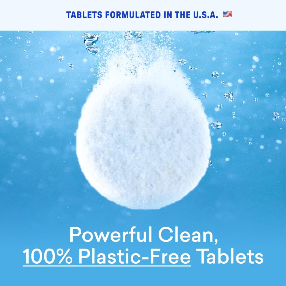 100% Plastic Free Toilet Bowl Cleaner Tablets 28 Count, Eucalyptus