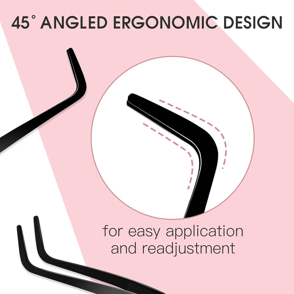 Lash Applicator Tool Curved Eyelash Tweezers