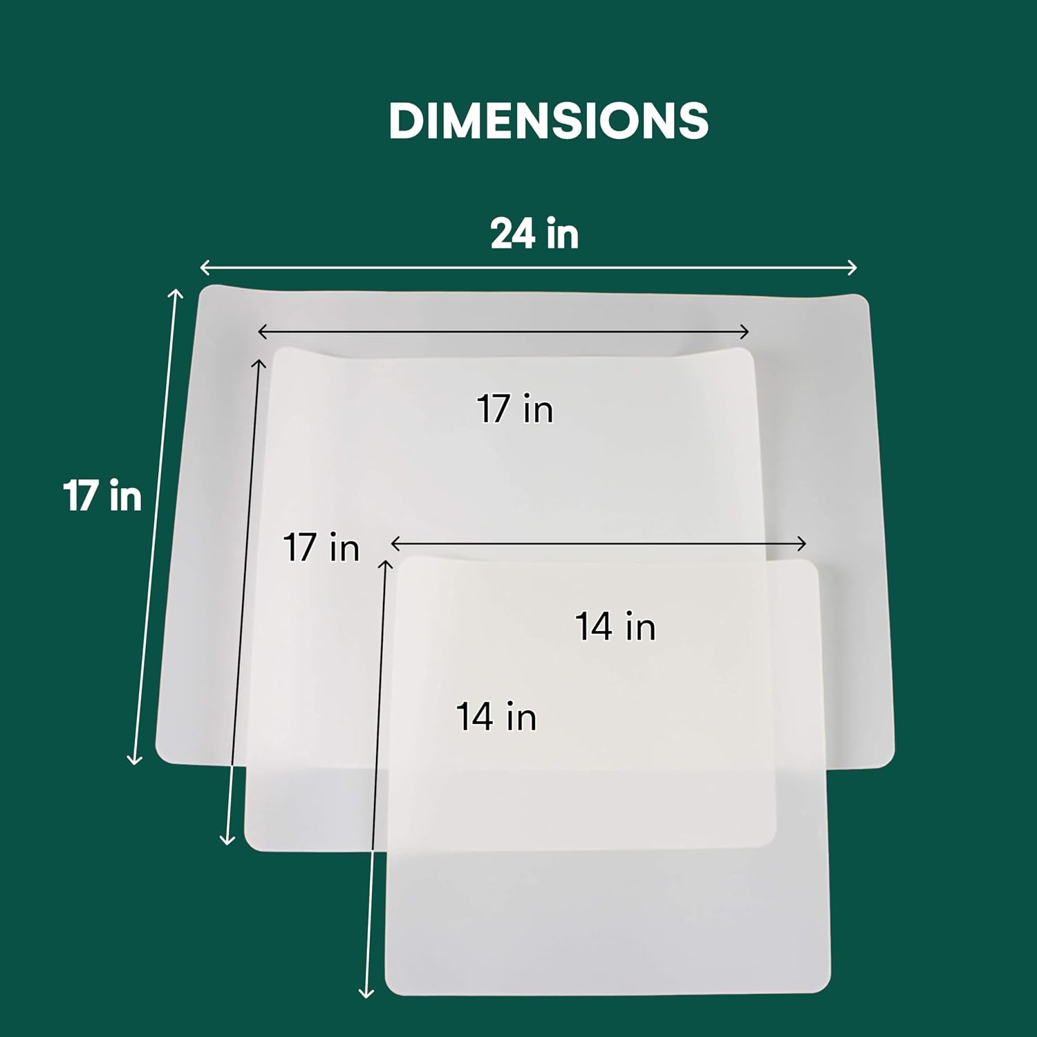 Reusable Teflon Sheets for Heat Press Transfer, Applique, Quilting - 3-Pack | PTFE Protector Sheet for Ironing, Heat