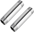 2 Pack 3/4" NPT Male x Male Pipe Nipple, 4" Length
