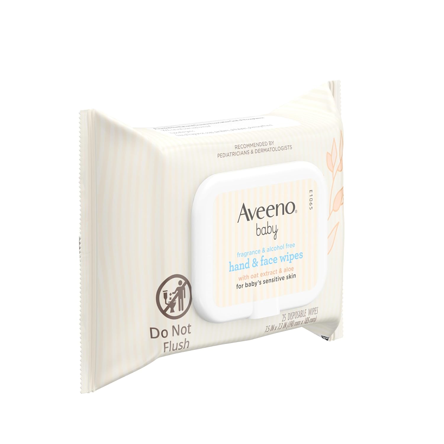 Fragrance-Free Hand & Face Wipes with Oat Extract & Aloe, Cleansing & Moisturizing Baby Wipes for Sensitive Skin