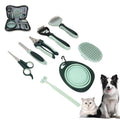 8-in-1 Pet Grooming Kit for Dogs & Cats - Includes Slicker Brush, Nail Clippers, Comb, Scissors, Toothbrush &