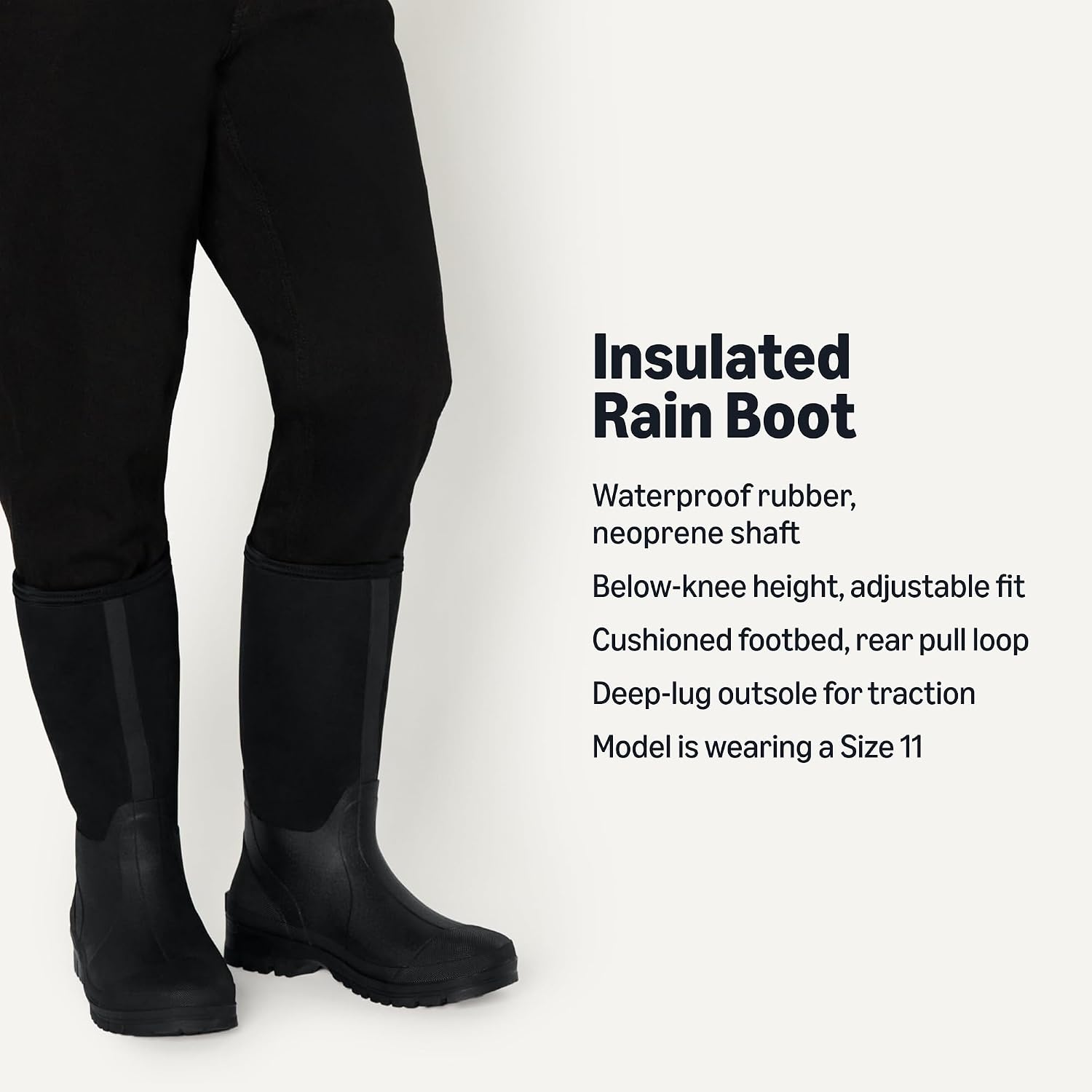 Men's Waterproof Neoprene Rubber Rain Boot